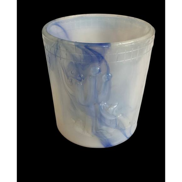 Vintage Akro Agate Mexicali Pickwick Cosmetic Jar, Votive, Succulent Holder - Picture 5 of 8